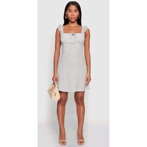 Madden Girl Sage Gingham Loophole Dress Junior SZ Large NWT